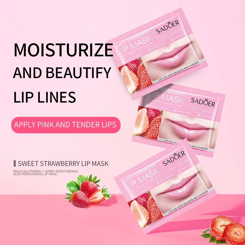 3/5/10/20/30pcs Pink Moisturizing Lips Mask Nourishing Hydrating Crystal Collagen Gel Lip Patches Lip Plumper Sexy Lip Skin Care