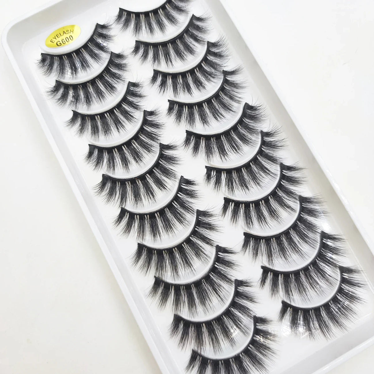 20 Style 10 Pairs Natural 3d Mink Lashes Soft False Eyelashes Cross Messy Dense Eye Lashes Extension Makeup Faux Cils Maquillaje