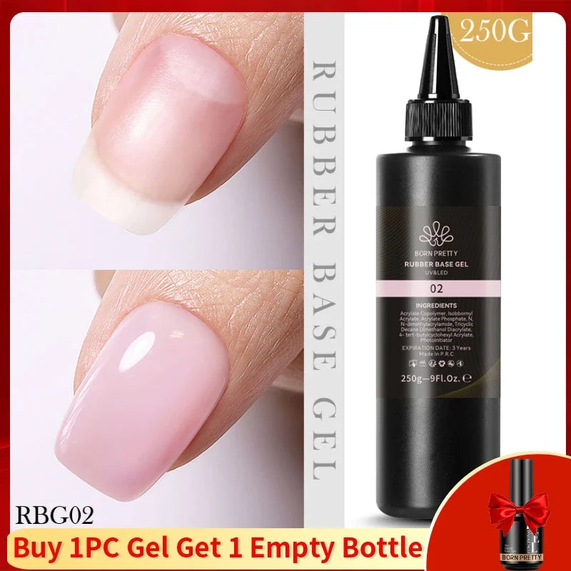 BORN PRETTY 250g Super Top Coat Gel Nail Polish Base Gel Matte Top Coat Semi-Permanent Varnish Soak Off Nail Art Functional Gel