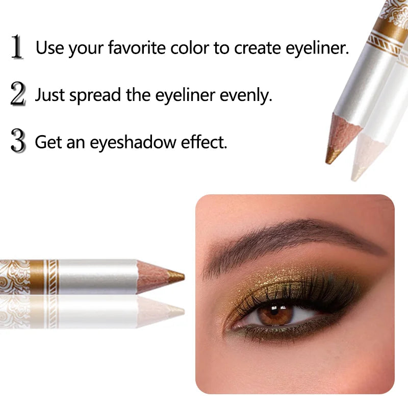 12 Color Cream Eyeliner Pen Easy To Color Anti Sweat High Pier Pencil Women's Daily Makeup Accessories