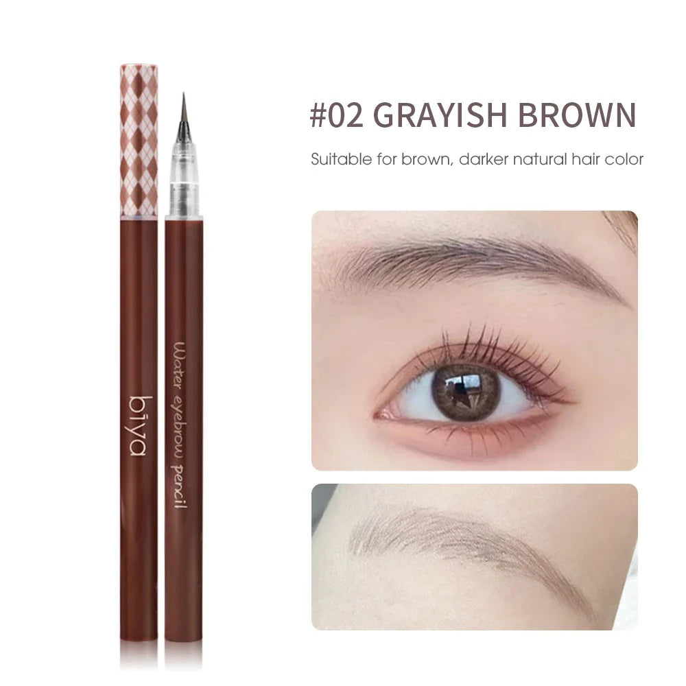 1PCS Waterproof Liquid Eyebrow Easy To Color Long Lasting Sweat-proof Eyebrow Pen 0.01MM Ultra Thin Head Eye Makeup Cosmetics
