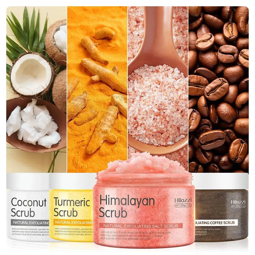 Body Scrub Exfoliating Salt Scrub, Removes Dead Skin, Natural Face Foot Hands Exfoliation Deep Cleansing & Moisturize Skincare