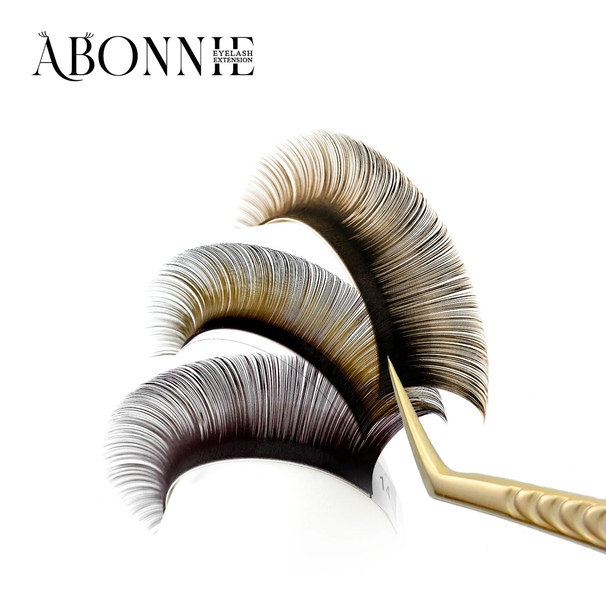 Abonnie L M Curl Brown Classic Individual Eyelashes Russian Volume Lashes