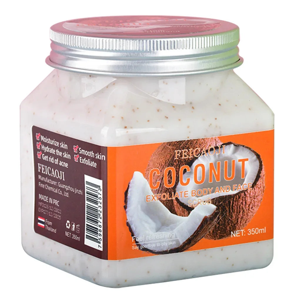 Body Fragrance Scrub 350ML Exfoliating Bodyscrub Bath Salt Rice Shower Gel Coffee
