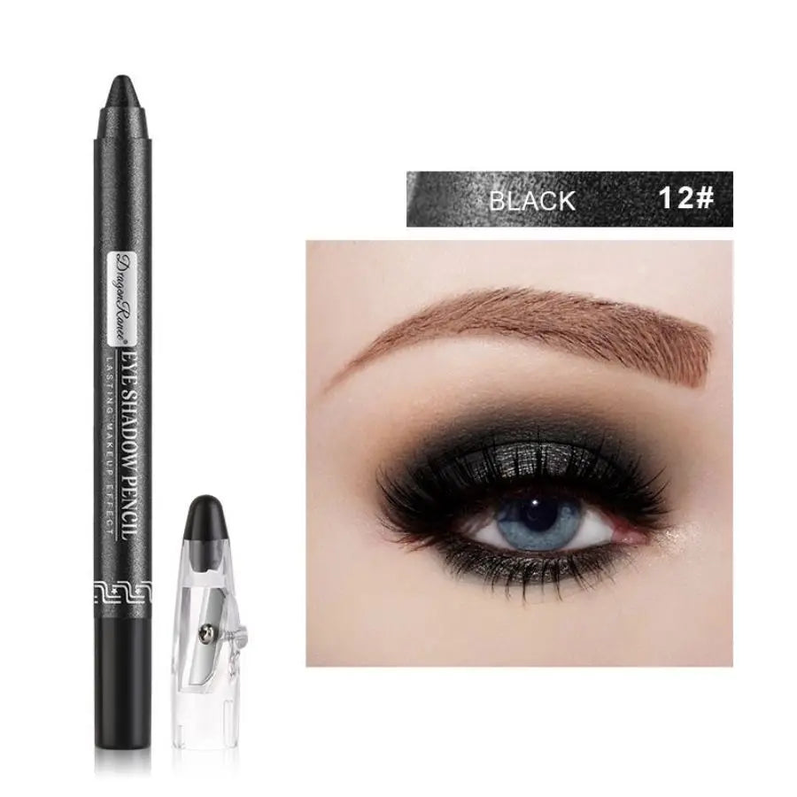 Eyeshadow Pen, Eyeliner Pen, Eyeshadow Stick, Eyeshadow Pen for Lower Eyelid, Pearlescent Eyeshadow Pen with Sharpener, Foaming Pen, Single-Color Eyeshadow Pen, Pearlescent Lower Eyelid Eyeshadow, Highlighter, Smudge-Proof
