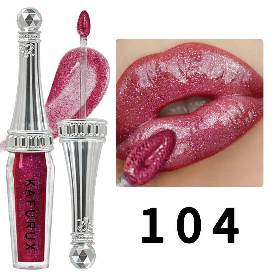 6 Colors Glitter Liquid Lipsticks Shimmer Shiny Lipgloss Pearlescent Lip Tint Mositurizing Long Lasting Lip Glaze Makeup For Wom