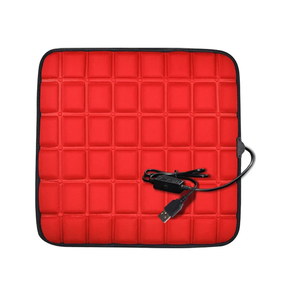 5V 12V Car Seat Heated Cover 3 Gear Temperature Electric Heating Pads 40W Car Seat Heating Pad Fast-Heating Seat Cushion