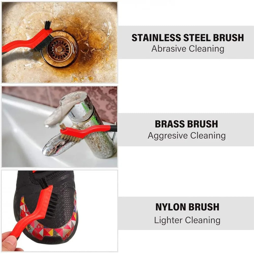 3-45Pcs Brass Cleaning Brush Metal Brass/Stainless Steel/Nylon for Gas Hoods Grease and Stain Removal Cooktop Cleaning Tool
