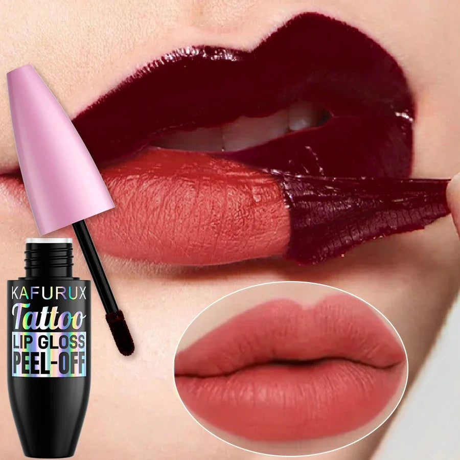 7 Colors Blading Lip Gloss Peel Long Lasting Waterproof Liquid Lipstick Pink Lip Glaze Transfer Resistant Lip Tint Makeup Gifts