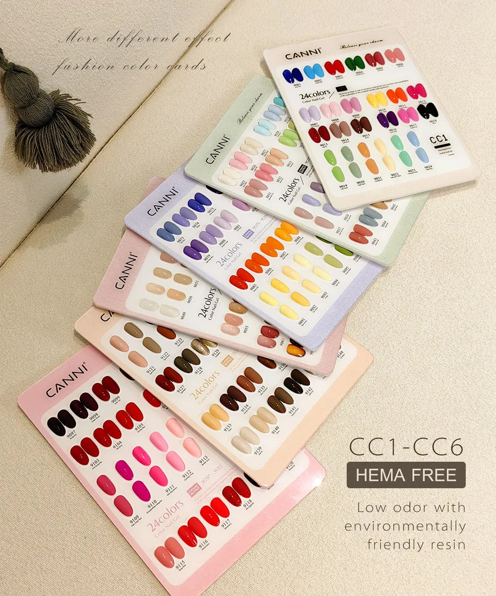 CANNI 9ML Kit Nail Gel Polish HEMA/TPO FREE Full Coverage 30pcs Color Gel Pigment Professional Nail Art Long-lasting Gel Varnish