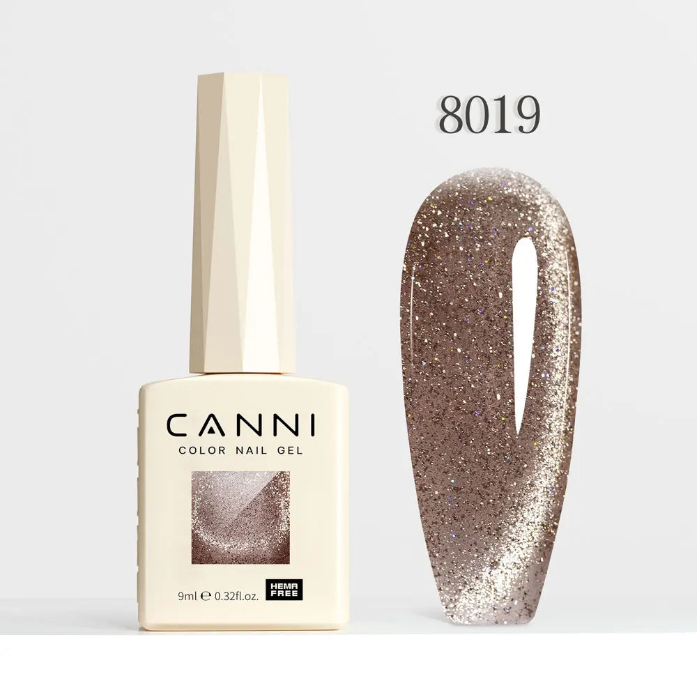 CANNI TPO/HEMA FREE Cat Eye Gel Nail Polish 9ml 48 Colors High Gloss UV-Removable Nail Art for Salon & DIY Manicure