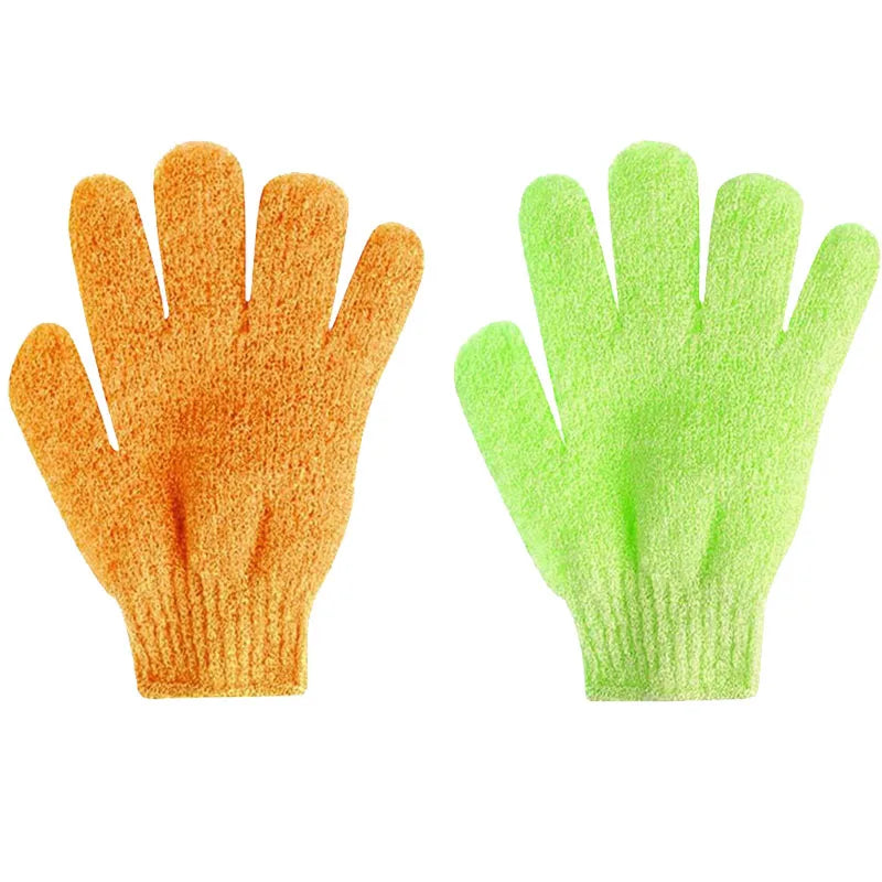 1/2Pcs Five Fingers Bath Gloves Peeling Exfoliating Household Shower Towel Scrub Body Wash Elastic Wipe Back Body Cleaning Tools