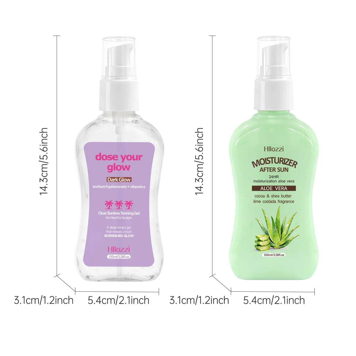 CLEAR SUNLESS TANNING GEL (DARK GLOW) MOISTURIZER AFTER SUN,Moisturizes and nourishes the skin, long-lasting bronze color
