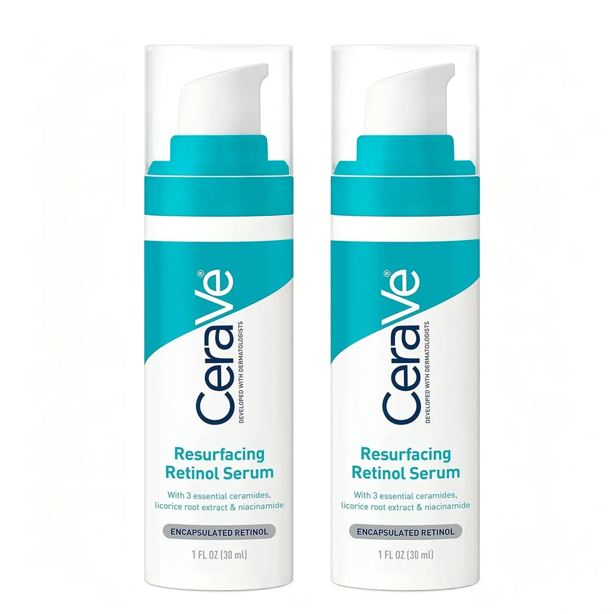 CeraVe Retinol Serum Niacinamide Licorice Root, Skin Smoothing Tone Care, Barrier Repair, Non-Comedogenic For Blemish Prone Skin