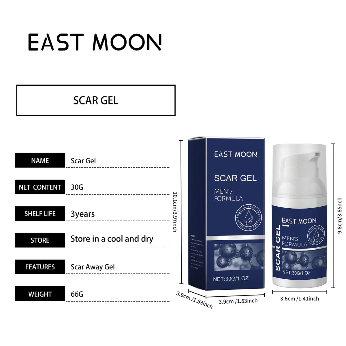 East Moon Collagen Scar Gel Reduces Scar Visibility Deeply Moisturize Repair Damaged Skin Enhance Elasticity Quickly Absorbed