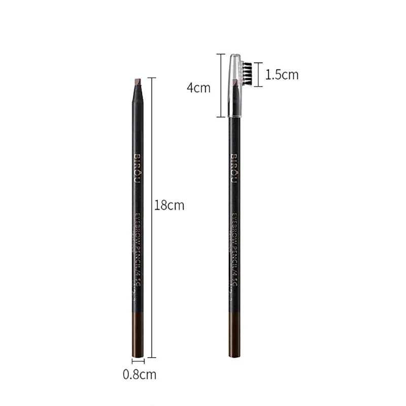 HAOZHUANG Pull Eyebrow Pencil Black Makeup High Quality Wild Line Eyebrow Pencil Hard Core Flat Head Pen White Waterproof