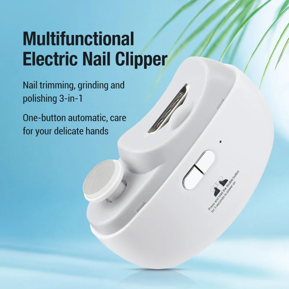 Electric Nail Clippers Automatic Trimmer Rechargeable for Adults Baby Safe Fingernail Toe Nail Cutter Portable Manicure Pedicure