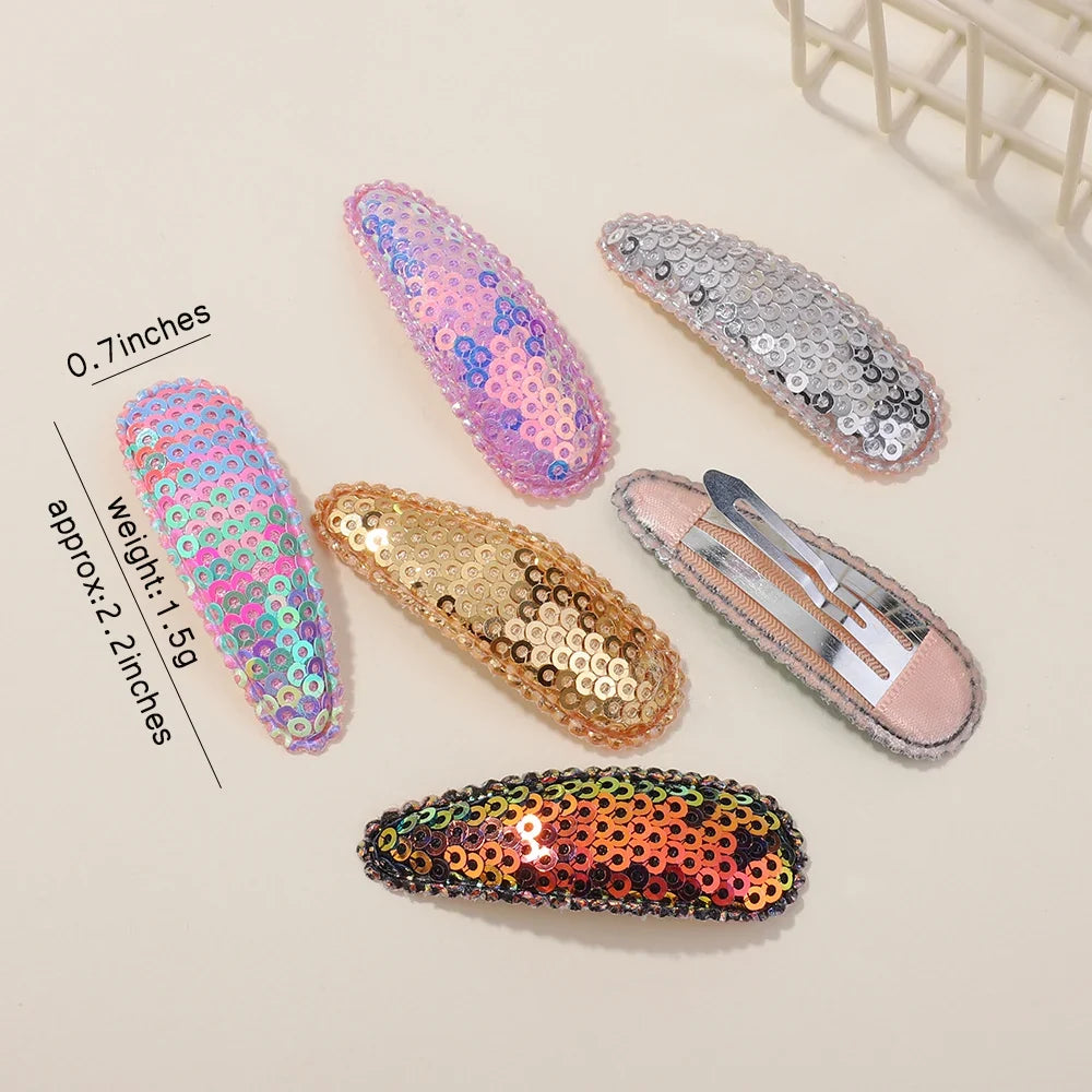 10Pcs/Lot Fresh Print Cotton Alloy Hair Clips for Kids Fabric Plaid BB Hairpins Girl Hairgripe Headwear Baby Hair Accessories