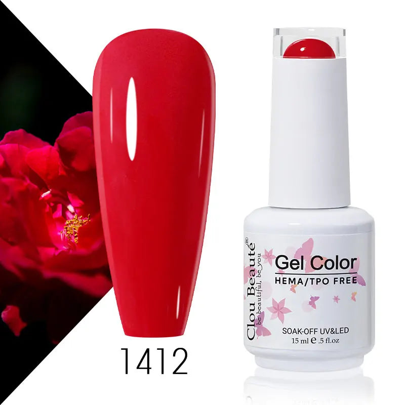Clou Beaute Coffee Colors Nail Gel Polish HEMA/TPO FREE Soak off UV/LED 15ml Vernis Semi Permanent Nail Varnish 15ml Base Top