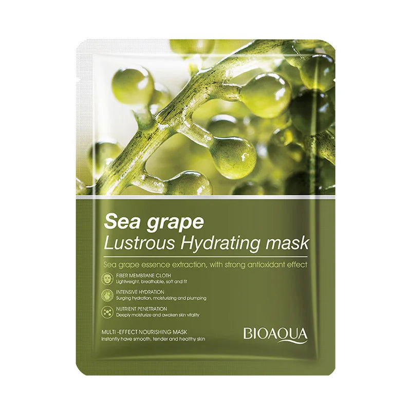 6/12pcs BIOAQUA Caviar Grape White Truffle Face Mask Anti Wrinkle skincare Moisturizing Hydrating Facial Masks Skin Care