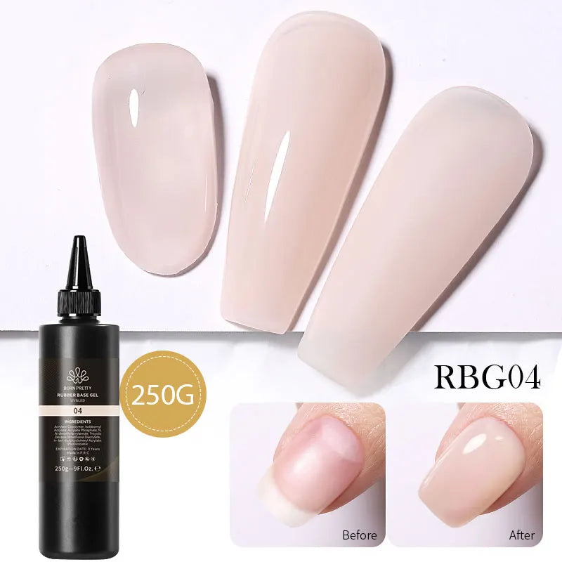 BORN PRETTY 250g Super Strong Nail Glue For False Nail Tips Press On Nails Refilled Package Base Gel Top Coat Matte Top Coat