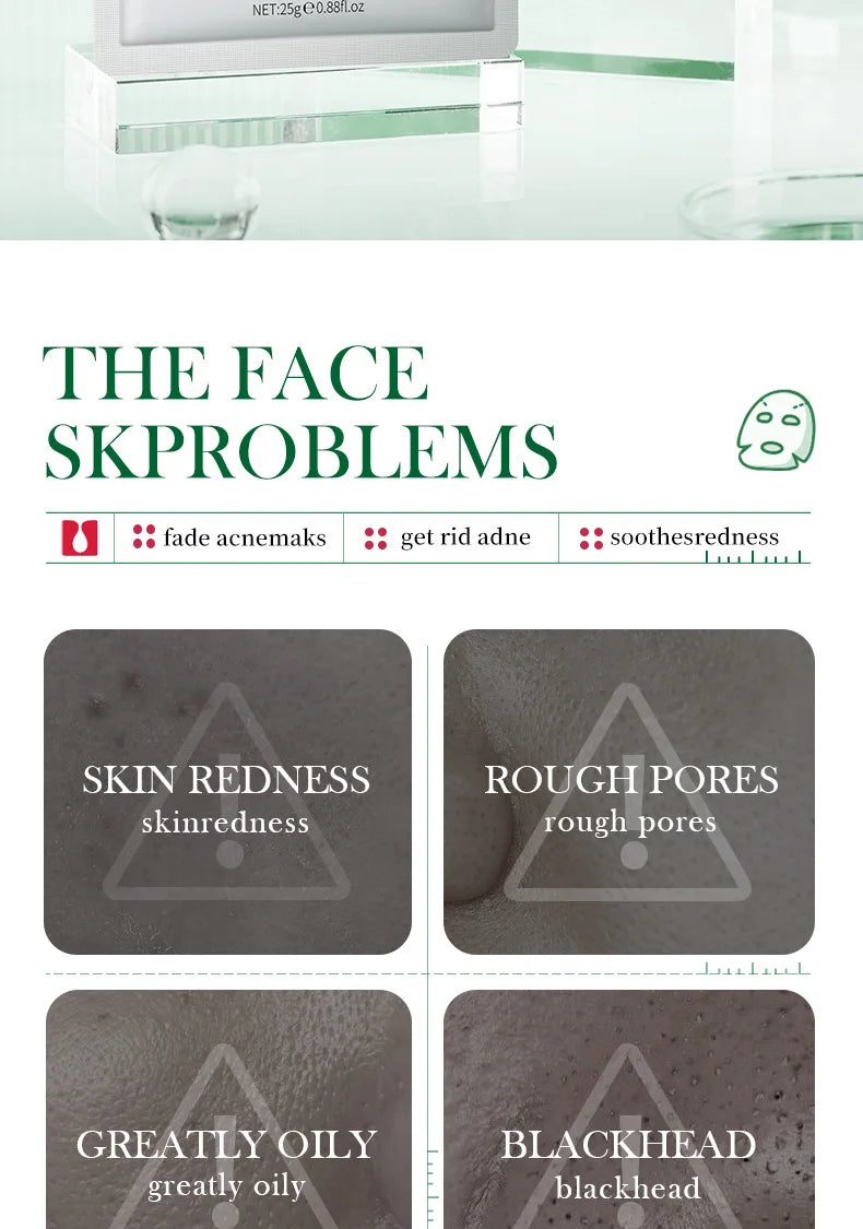 BIOAQUA Salicylic Acid Acne Removal Facial Masks Moisturizing Anti-Aging Nourishing Anti Acne Face Mask Skin Care Products