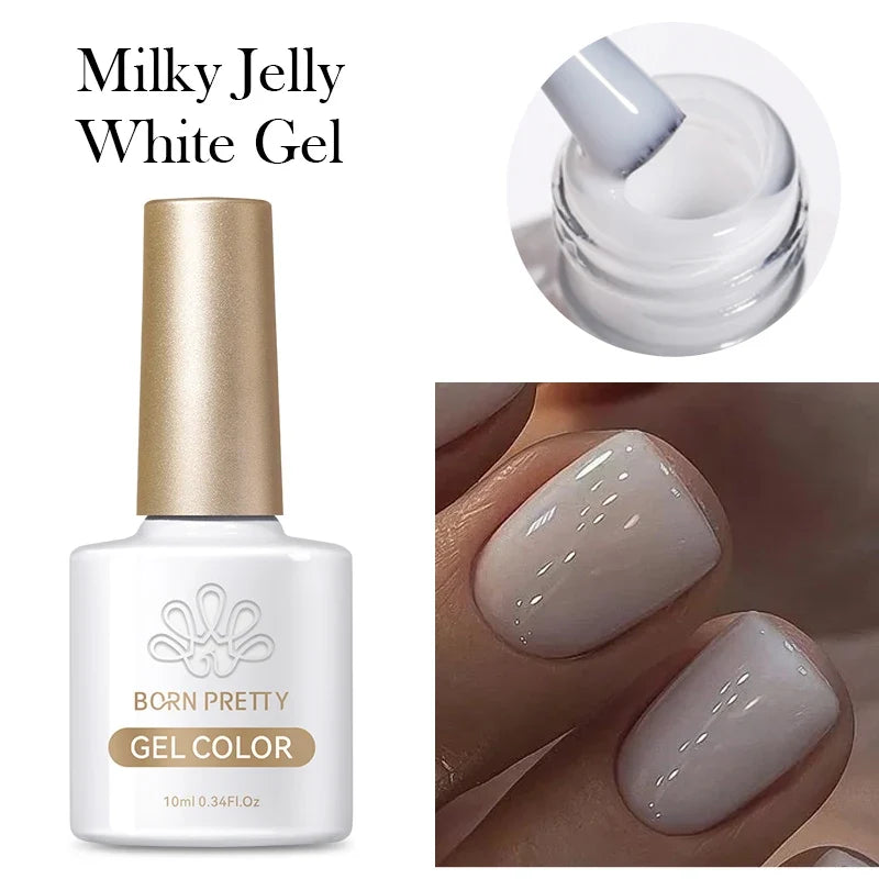 BORN PRETTY 10ml Blood Red Gel Nail Polish Semi Permanent Soak Off UV LED Varnish Design Halloween Festival Nail Supplies 1/6pcs
