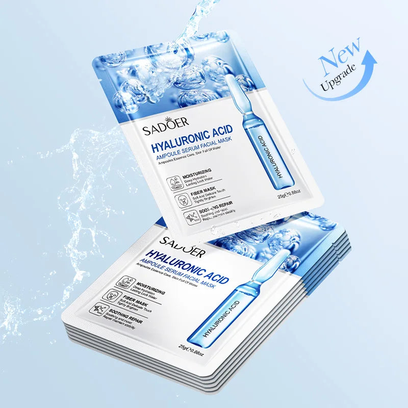 10Pcs Hyaluronic Acid Mask Facial Skin Care Firming Moisturizing Mask Facial Skin Care Products