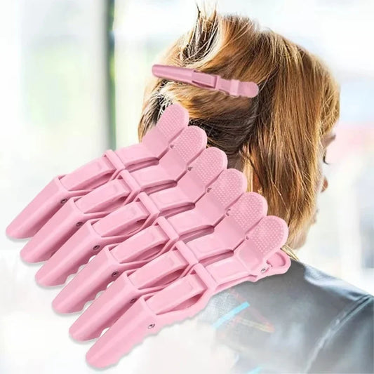 6PCS Alligator Hair Clips Hairdressing Clamps Claws Section Clip Barber Crocodile Hairpin Salon Styling Tools Hair Accessories