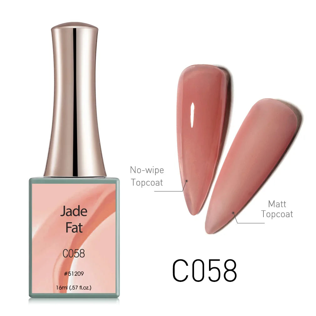Canni Jelly Pink Nail Gel Polish French Nail Nude Color Gel Varnish Long Wear Diamond No Wipe TopCoat Nail Manicure Nail Lacquer
