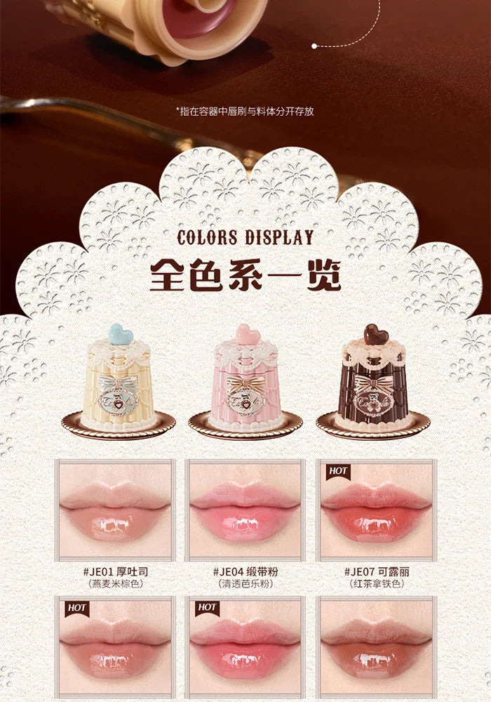 Flowerknows THE SWEETIE BEAR COLLECTION Coating Lip Jelly SOFT Lip gloss,Hydrating Gloss,Moisturizing Tint,Shine & Glow Finish