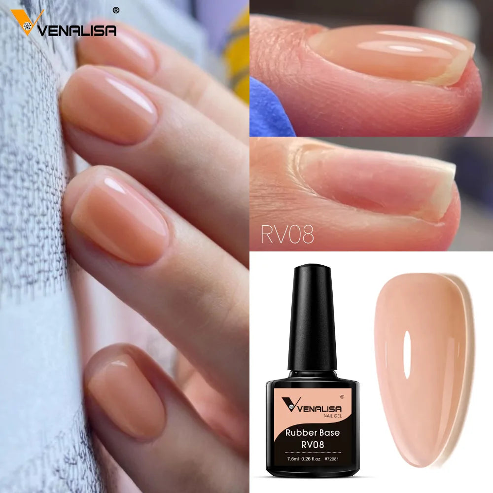 6pcs Venalisa Construction Gel Kit Stronger Jelly Color Reinforce Natural Nail Varnish Rubber Base Color Series Nude Collection