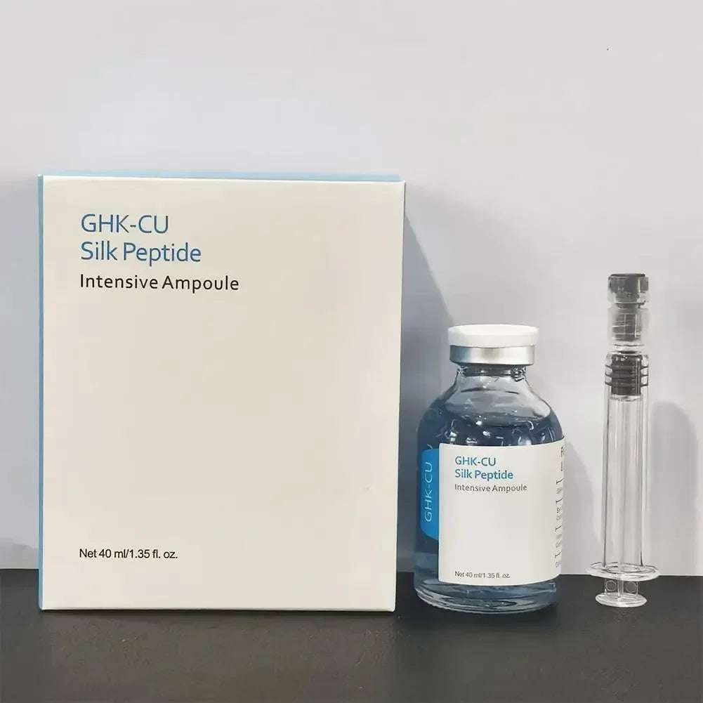 GHK-Cu Blue Copper Silk Peptide Ampoule Serum Deep Collagen Hydrate Moisturize Soften Smooth Firm Korean Facial Skin Care