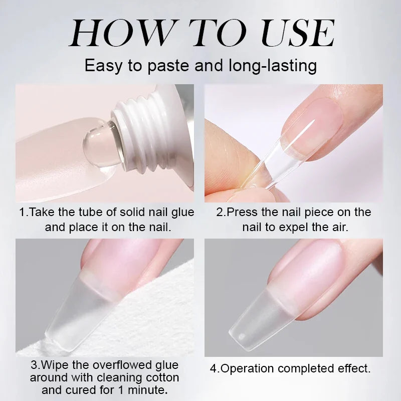 BORN PRETTY 30ml Nail Tips Glue Gel Strong Adhesive Nail Glue For False Nail Tips And Press On Nails DIY Rhinestone And Gem