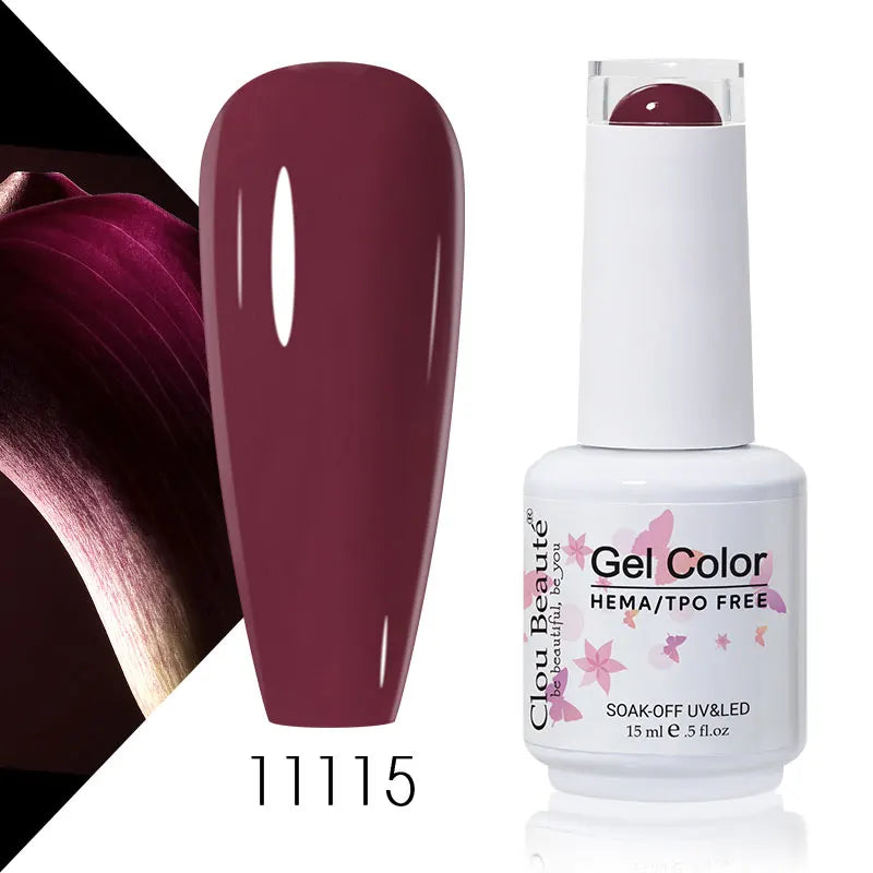 Clou Beaute Coffee Colors Nail Gel Polish HEMA/TPO FREE Soak off UV/LED 15ml Vernis Semi Permanent Nail Varnish 15ml Base Top