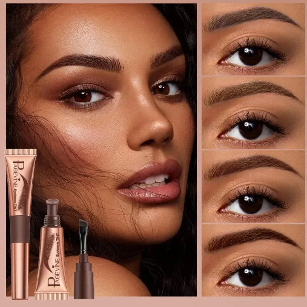 5 Color Peel-off Eyebrow Gel Cream Quick-Drying Lasting Tearing Eyebrow Dye Glue Waterproof Brow Tattoo Eyebrow Enhancer Tint