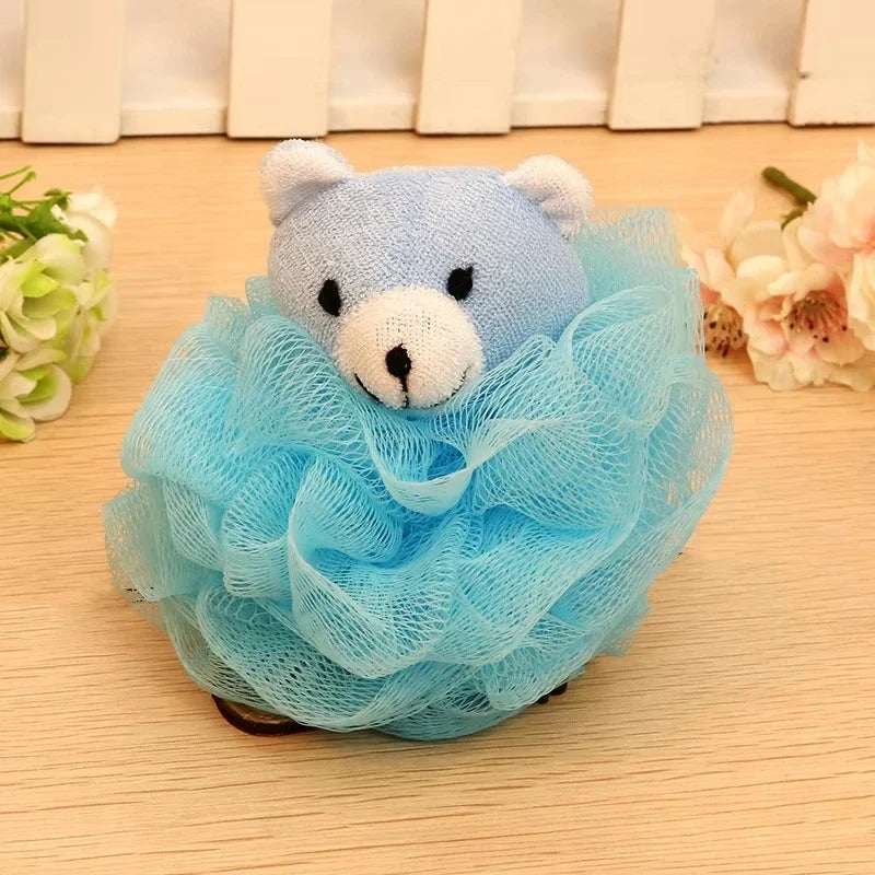 Bath Sponges Animal Kids Loofah Bath Pouf Mesh Animal Toy Bath Sponge Colorful Cartoon Body Scrubber Balls Shower Mesh for Kids