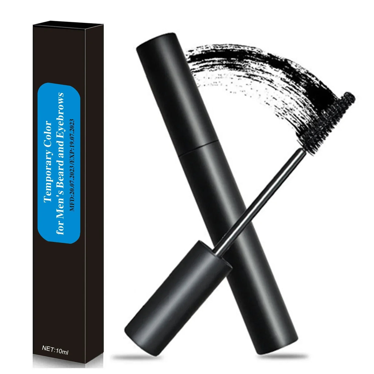 10ml Waterproof Long-Lasting Eyebrow Cream for Men with Brush Beard Color Dye Filler Bushy Eyebrows Styling Tools