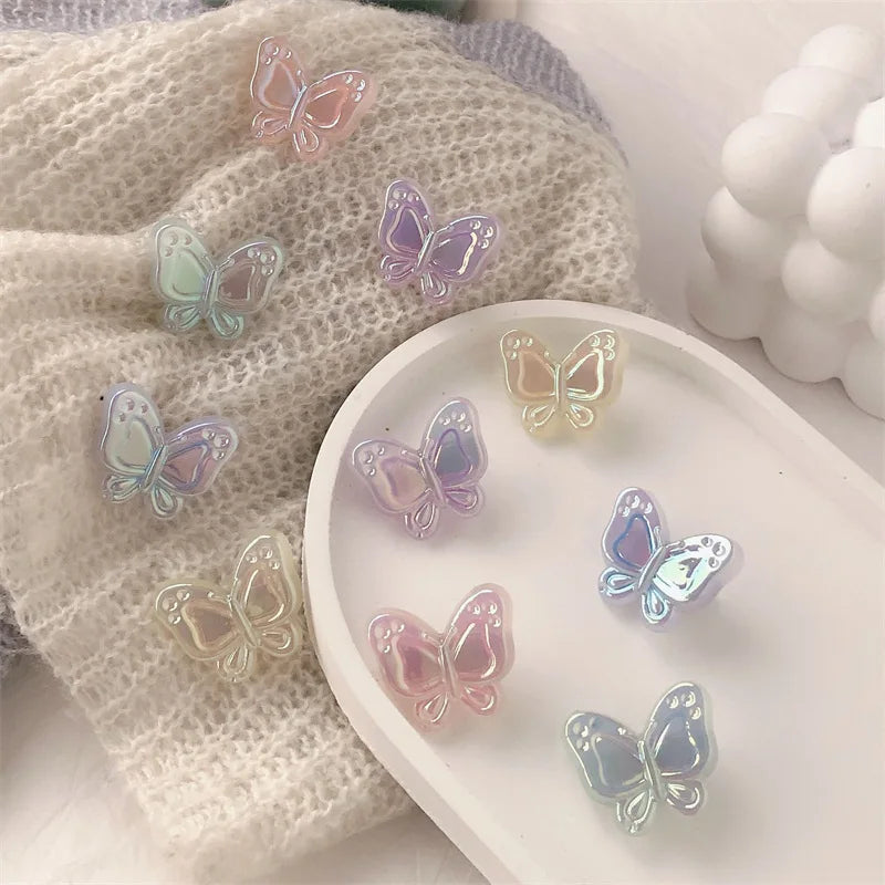10Pcs/Lot Girls Hair Accessories Colorful Butterfly Hairpin Fairy Side Bangs Front Duckbill Plaited Hair Clip Children Headdress