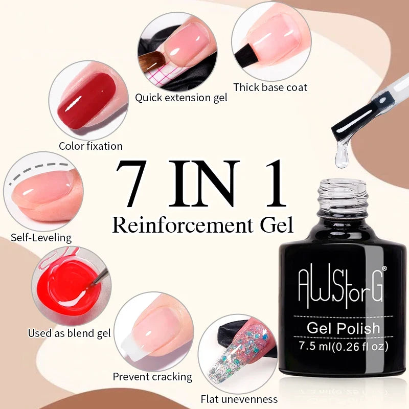AWStorG 5ML Super Silver Metallic Gel Nail Polish Metal Effect Painting Gel Chromes Varnis Semi Permanent for Nail DIY