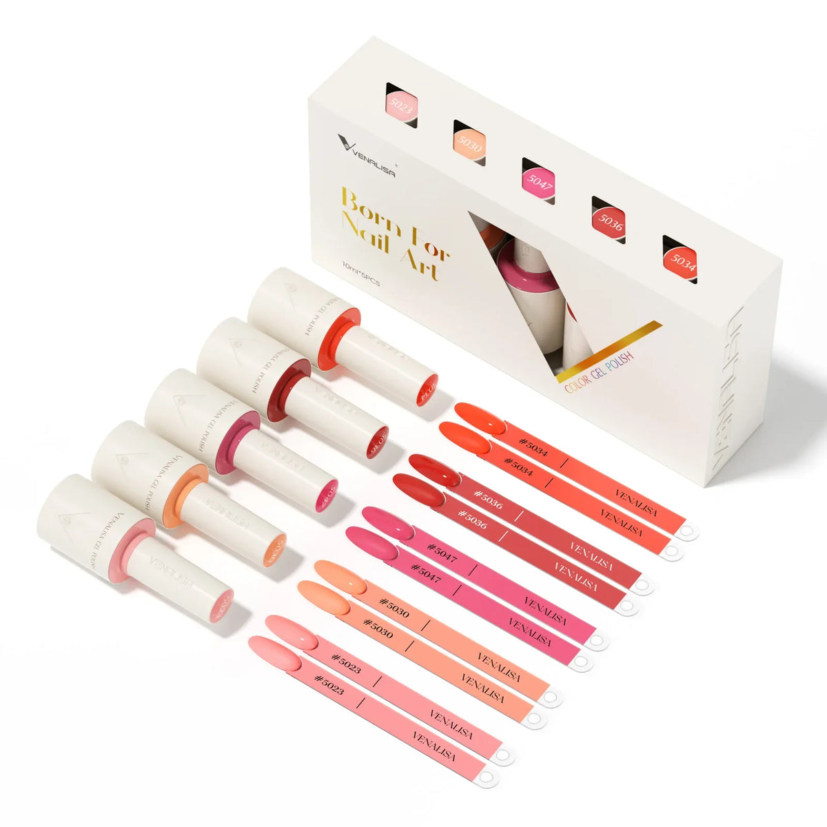 1/2/5pc 10ml VENALISA Nail Gel Polish High Quality Round Brush Soft Consistency Selfleveling  Gorgeous Color Collection Varnish