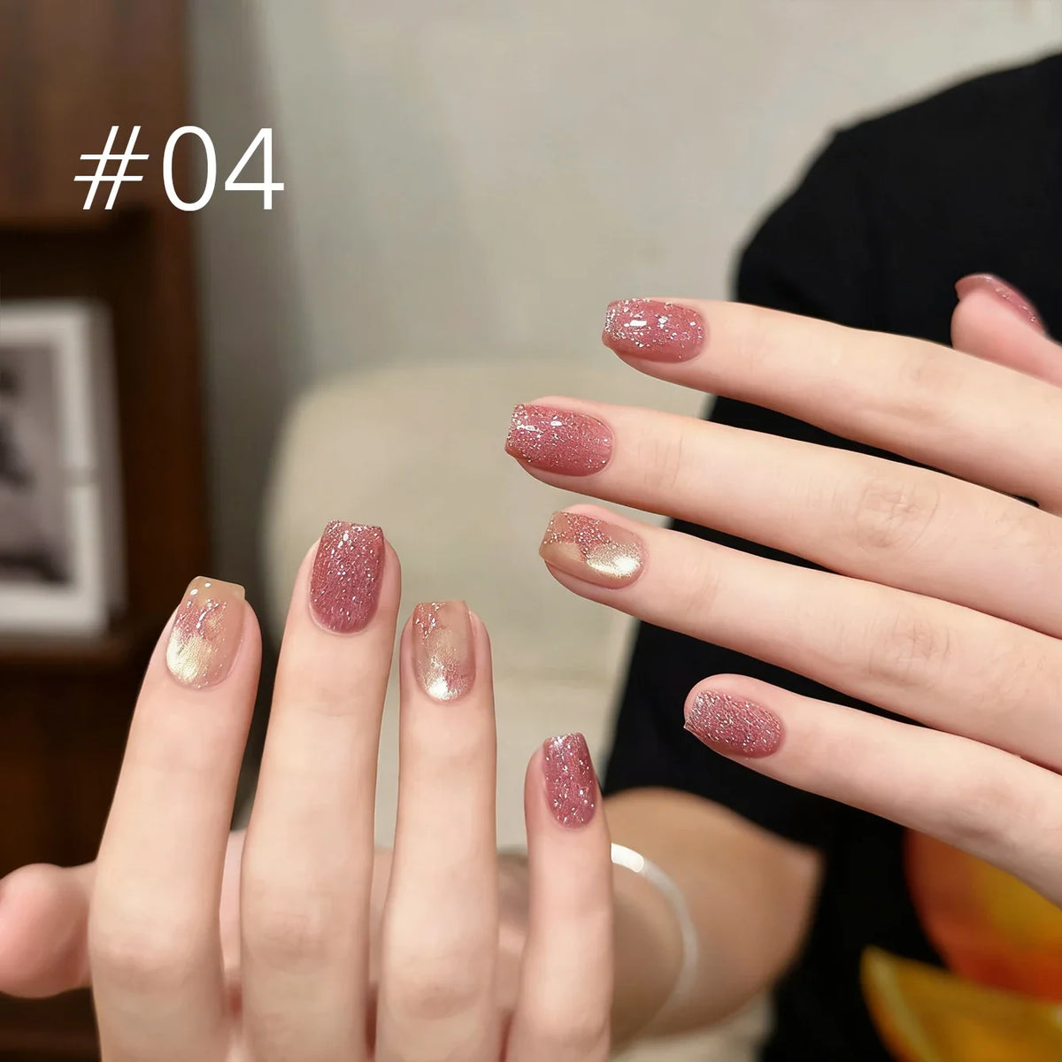 1-12pcs Wine Red Flash Crushed Strobe High Density Diamond Glitter Gel Nail Polish Black Nails Red Nails White Nails