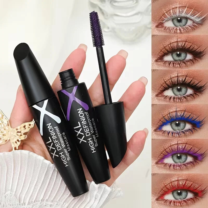 6-Color Mascara,Volumizing Lengthening,Waterproof Smudge-Proof,Long-Lasting Colorful Eyelash Makeup for Daily, Women's Cosmetics