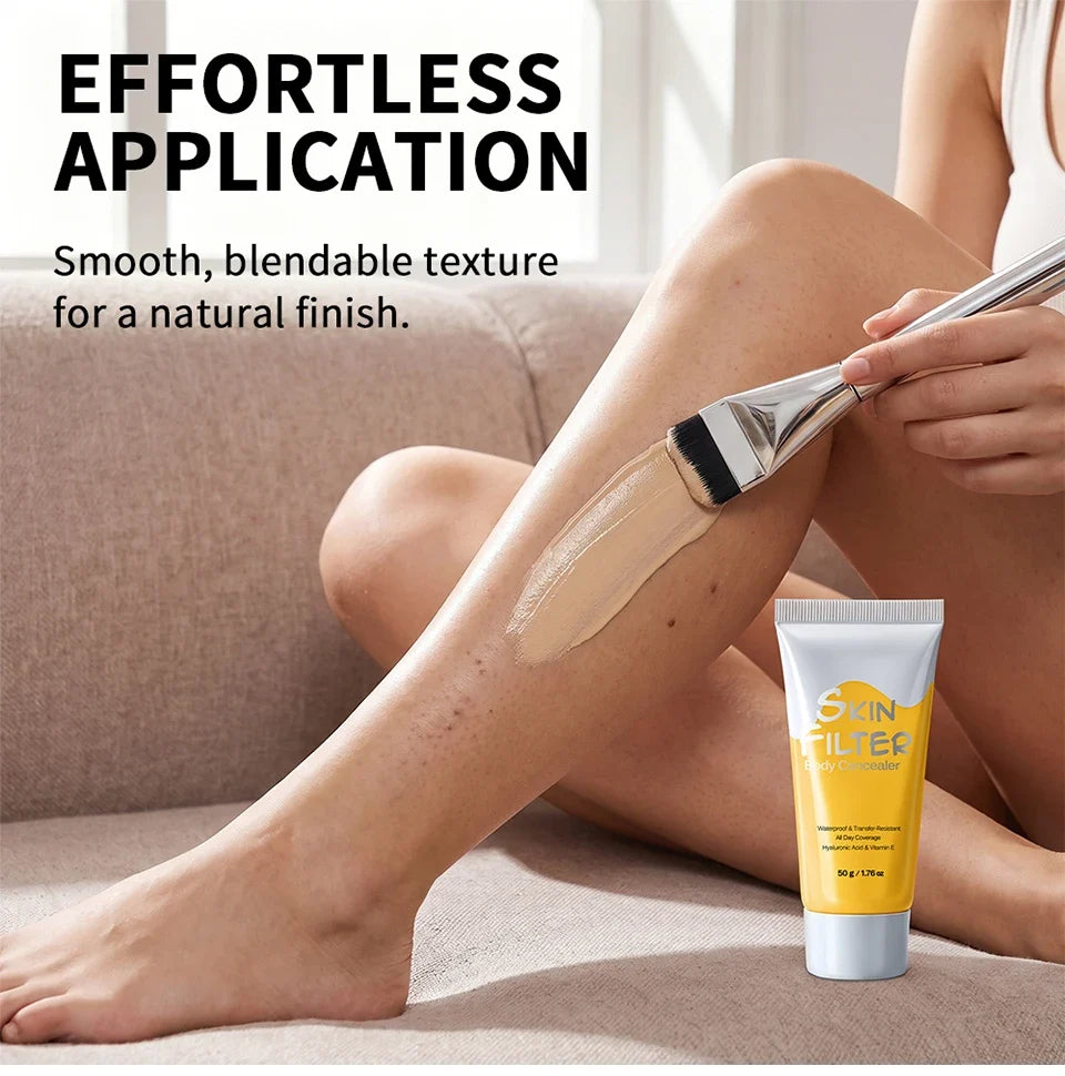 50ml Body Concealer Full Coverage Tattoo Cover Up Waterproof Hyaluronic Acid Hydrating Cover Scars Spots Veins Birthmarks Makeup
