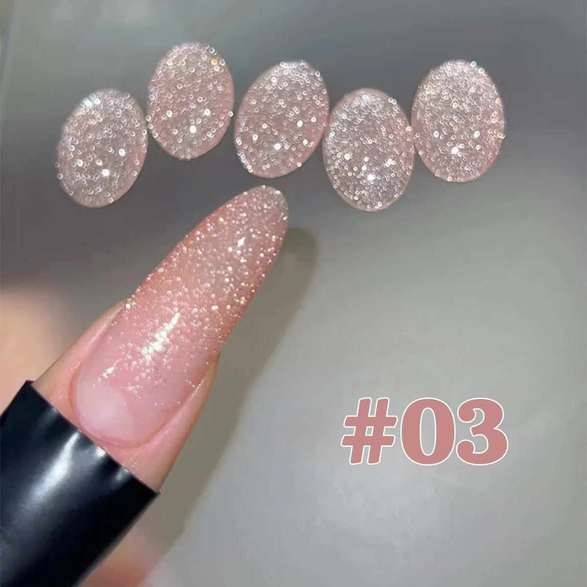 1-12pcs WS Summer Autumn Nails Flashing Reflective Disco Pink Blue White Broken Diamond Gel Nail Polish Nail Art Nail Supplies