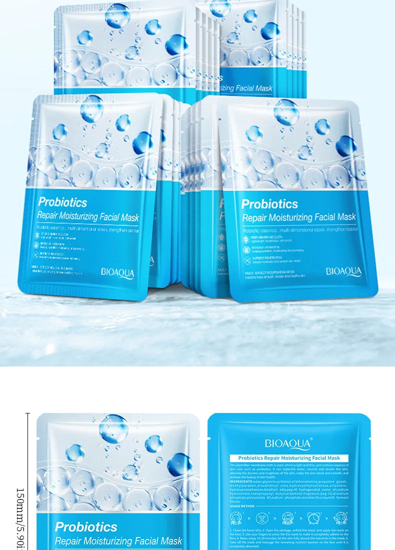 6/12pcs BIOAQUA Caviar Grape White Truffle Face Mask Anti Wrinkle skincare Moisturizing Hydrating Facial Masks Skin Care