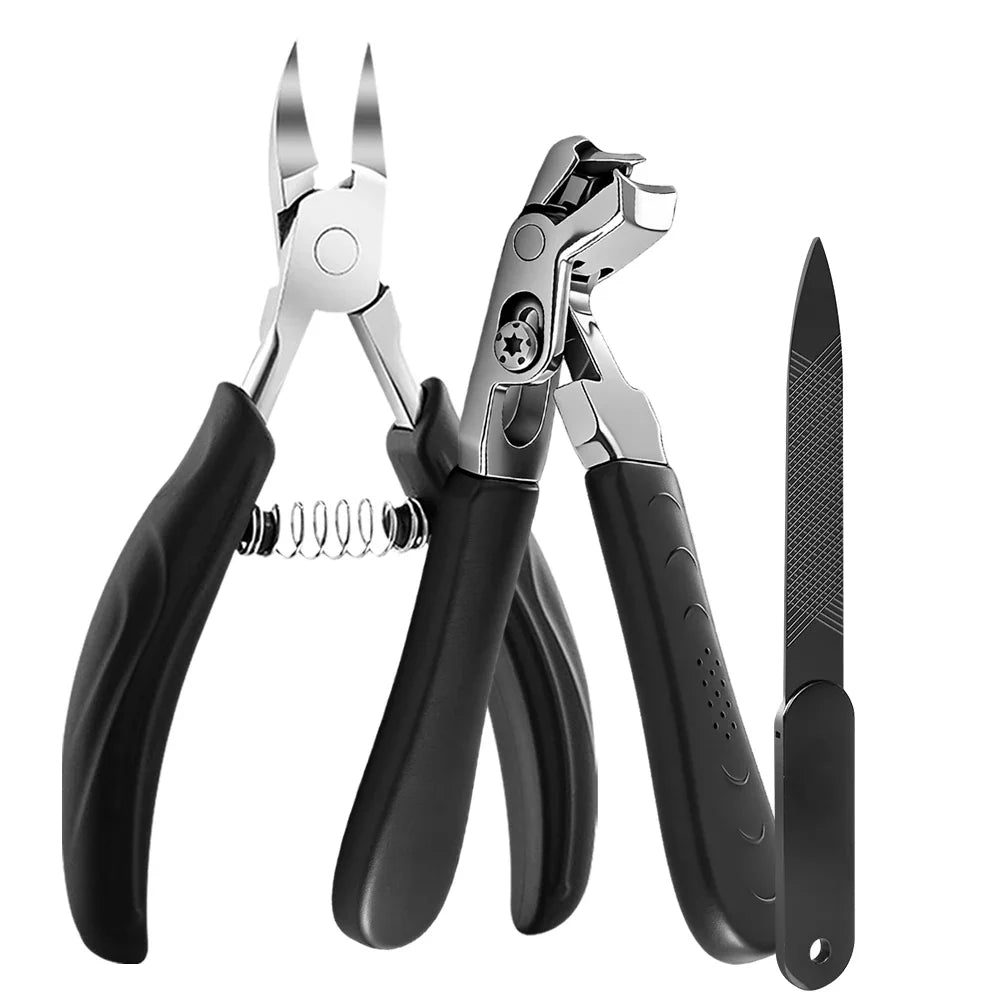 1/3/4Pcs/Set Nail Clippers Thick Toenails Angled Head Large Toe Nail Clippers Set Ingrown Toenail Clippers Slanted Nail Cutter