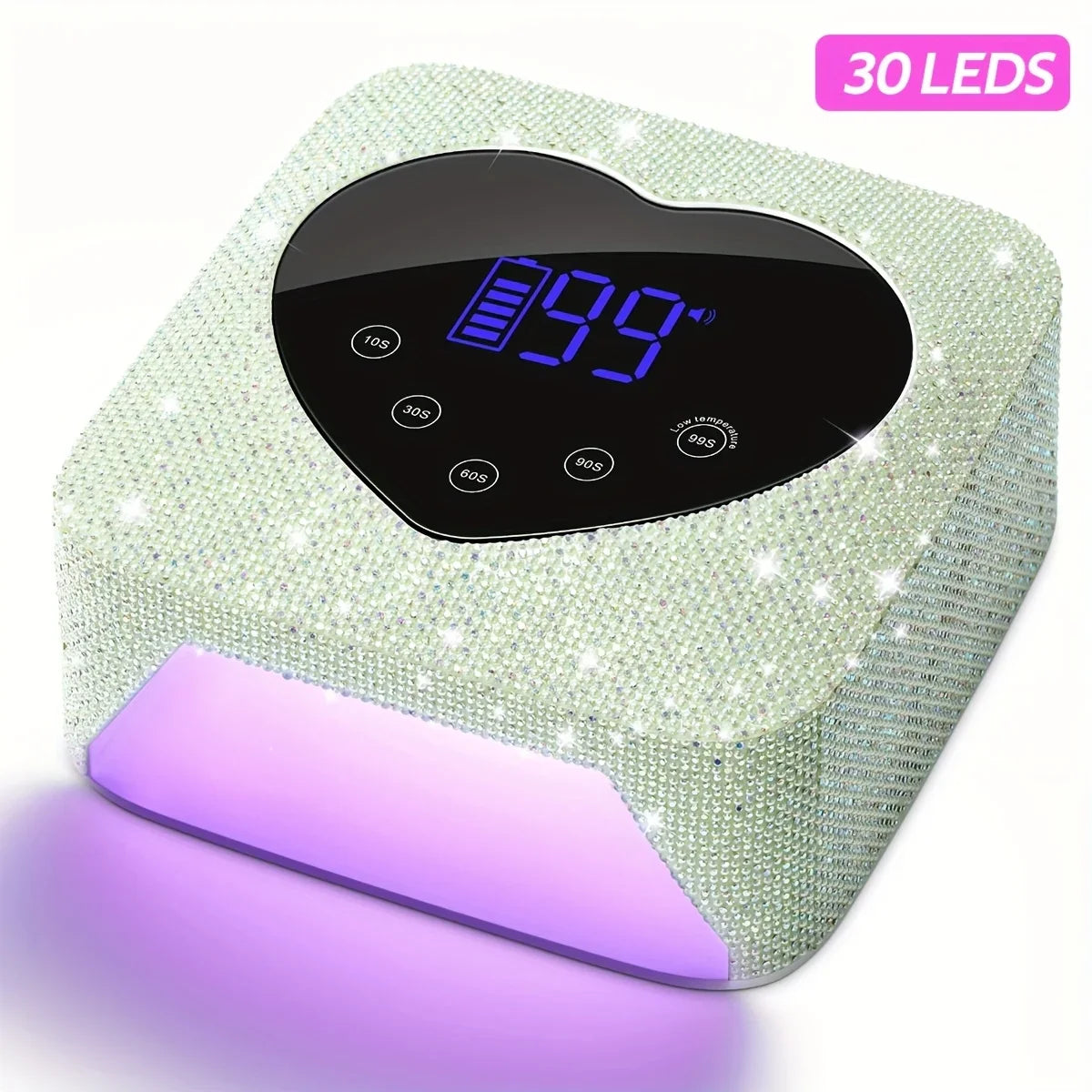 72W Cordless UV Nail Lamp Rechargeable 30 LEDs Nail Dryer with 5 Timer Settings UV Cabin Manicure Light for Nails Nail Art Tools