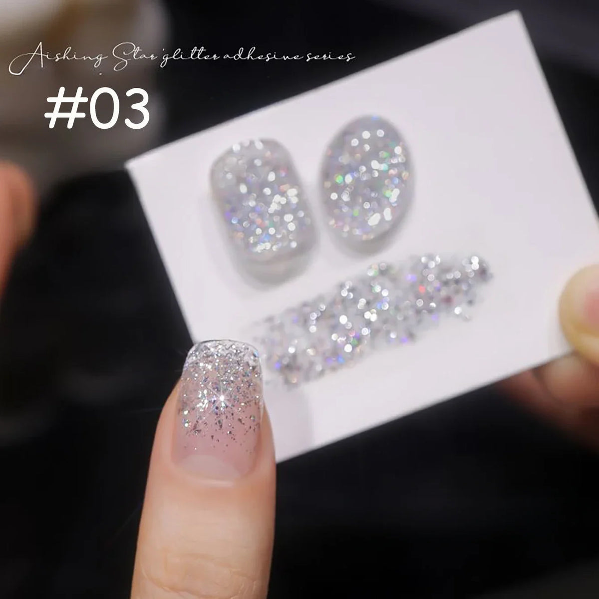 1-12pcs WS Summer Autumn Nails Flashing Reflective Disco Pink Blue White Broken Diamond Gel Nail Polish Nail Art Nail Supplies