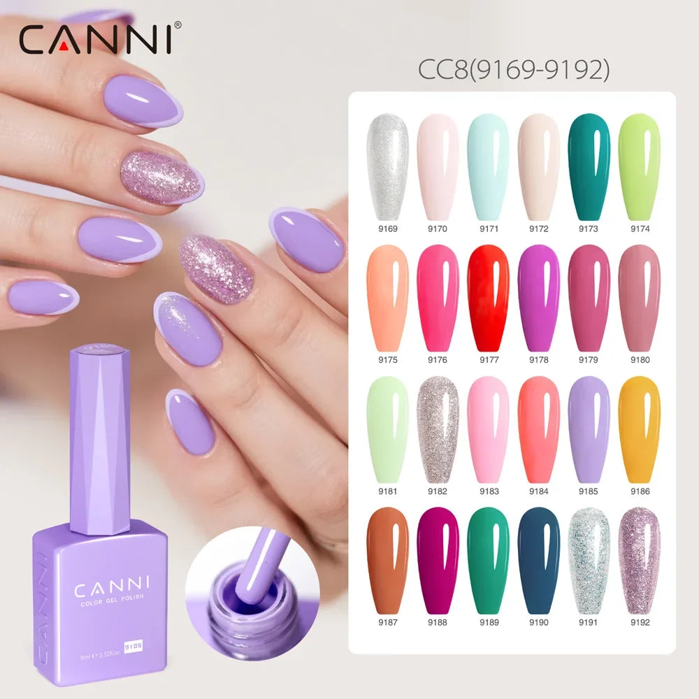 CC8 CANNI 9ml Gel Nail Polish TPO/HEMA FREE Spring Nails Bright Colors Full Coverage Soak Off UV LED Semi Permanent Gel
